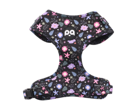 Floral Black Air Mesh Harness - HappyPets Pantry
