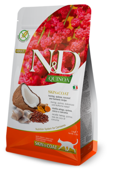 Farmina  N&D Quinoa Herring Skin & Coat Cat Food 1.5kg