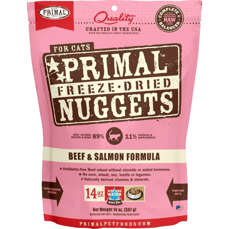 Primal Freeze Dried Beef And Salmon Nuggets Cat