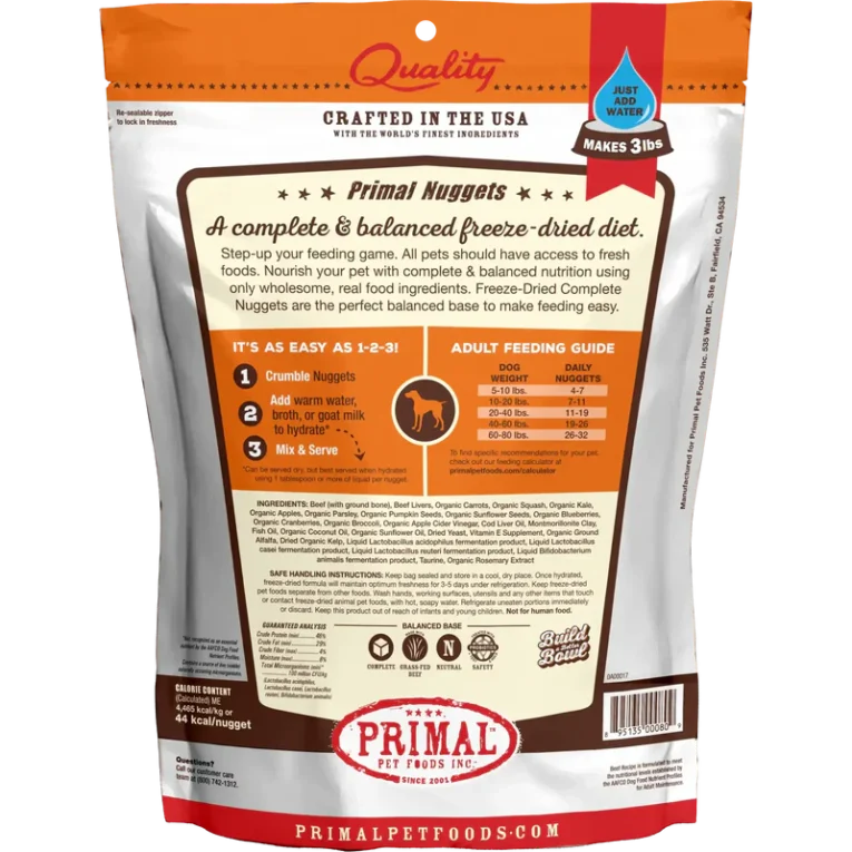 Primal Freeze Dried Beef Nuggets Dog 01