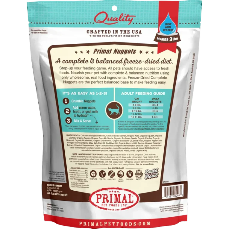 Primal Freeze Dried Chicken And Salmon Nuggets Cat 01