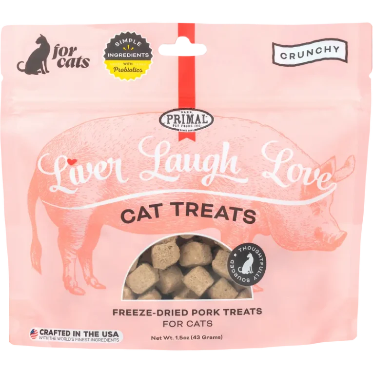 Primal Liver Laugh Love Simply Pork Cat Treats