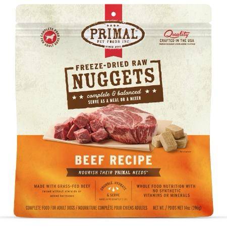 Primal Freeze Dried Beef Nuggets Dog Food