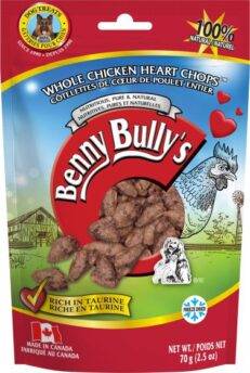 Benny Bullys Chicken Heart Chops Dog Treat 60g