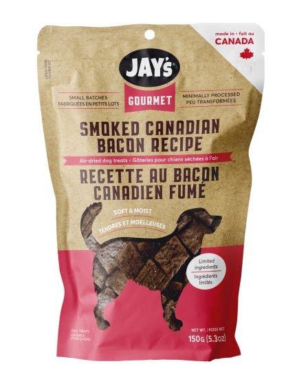 Jay's Gourmet Smoked Canadian Bacon Air-Dried Treats Dog Treat 150g