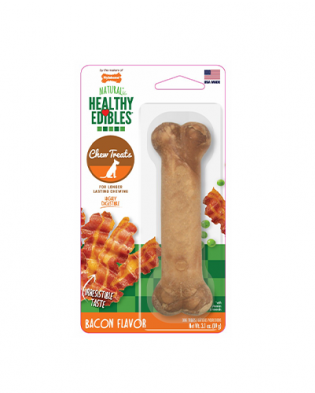 Nylabone Healthy Edibles Bacon Chew Treat Wolf