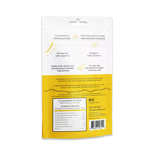 Tilted Barn Pet Co. Canadian Beef Treats 100g-1