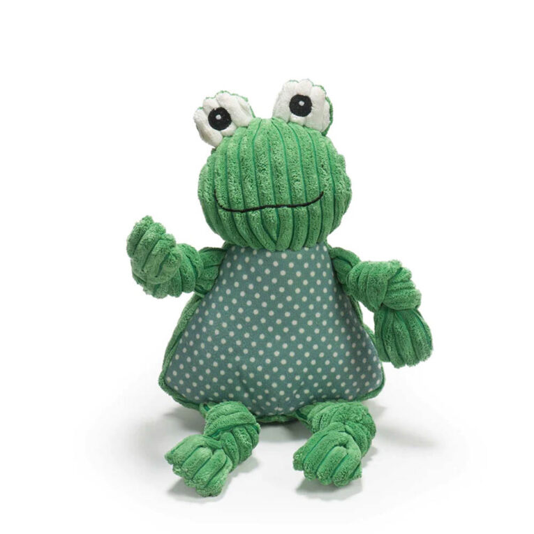 HuggleHounds Knotties Fergie Frog Dog Toy – Large d840-01743