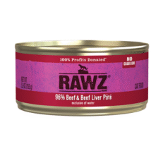 RAWZ 96% Beef & Beef Liver Pâté Wet Cat Food 5.5 oz
