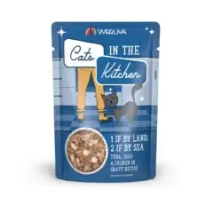 Weruva 1 If By Land, 2 If By Sea Tuna, Beef & Salmon in Gravy Cat Wet Food, 3oz