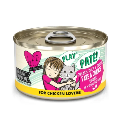 Weruva BFF PLAY Paté Chicken, Duck & Turkey Take a Chance Dinner in a Hydrating Purée Cat Wet Food