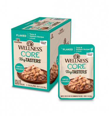 Wellness CORE Tiny Tasters Flaked Tuna & Salmon in Sauce Wet Cat Food 1.75oz