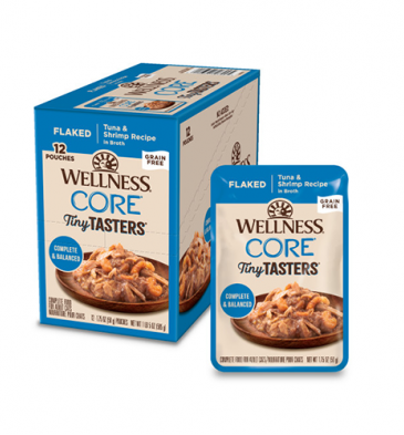 Wellness CORE Tiny Tasters Flaked Tuna & Shrimp in Sauce Wet Cat Food 1.75oz