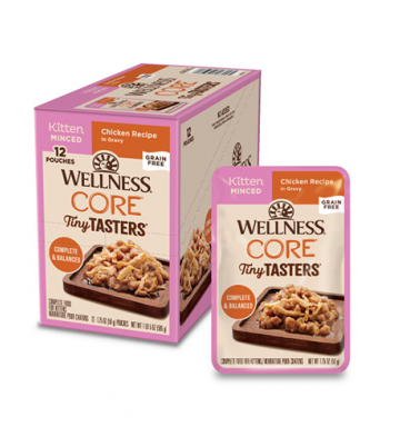 Wellness CORE Tiny Tasters Kitten Minced Chicken in Gravy Wet Cat Food 1.75oz