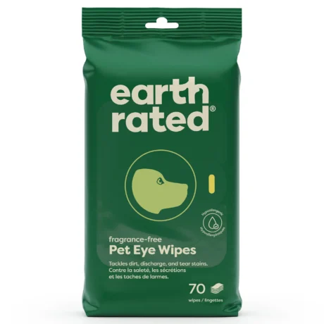 earth rated Fragrance Free Dog Eye Wipes, Eye Cleansing Wipes (60ct)