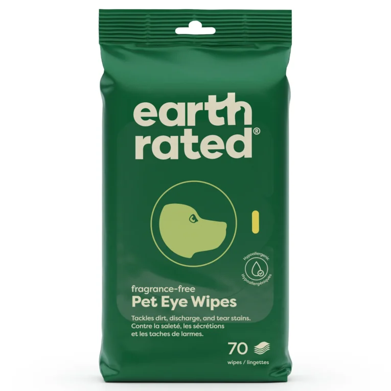 earth rated Fragrance Free Dog Eye Wipes, Eye Cleansing Wipes (60ct)