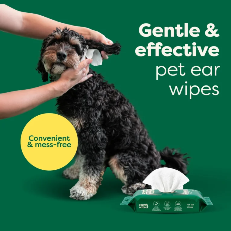 earth rated Oatmeal Scent Dog Ear Wipes, Ear Cleansing Wipes (60ct)01