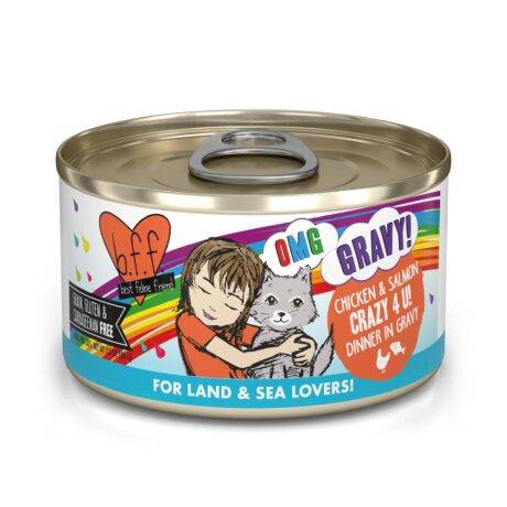 BFF Chicken & Salmon Crazy 4 U!
Chicken & Salmon Dinner in Gravy 5.5oz