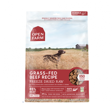 Open Farm Grass-Fed Beef Freeze-Dried Raw Dog Food 22 oz