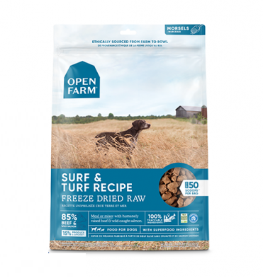 Open Farm Surf & Turf Freeze-Dried Raw Dog Food 22 oz