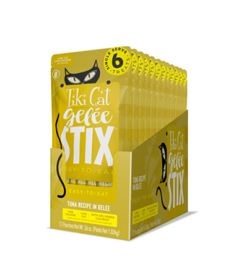 Tiki Cat Gelée Stix Tuna Recipe in Gelée Wet Cat Treat 3oz