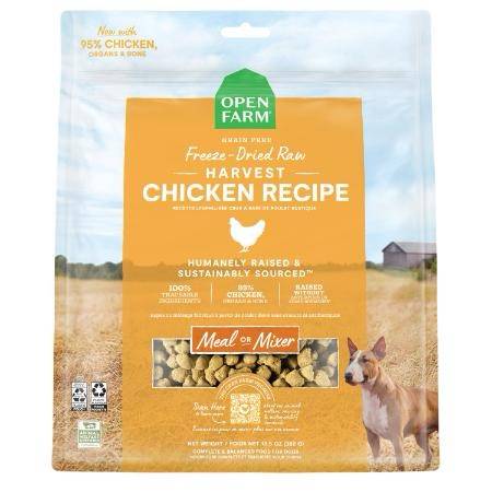 Open Farm Harvest Chicken Recipe Freeze Dried Raw Dog Food 13.5 oz
