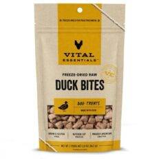 Vital Essentials Freeze-Dried Raw Duck Bites Dog Treats 2oz