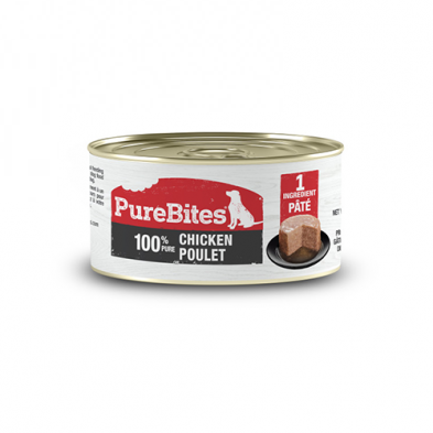 PureBites Pates 100% Pure Chicken Wet Dog Food 2.5 oz