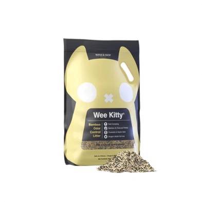 Rufus & Coco® Wee Kitty® Clumping Multi-Cat Bamboo Cat Litter - Lightweight, Natural 8.8 lb