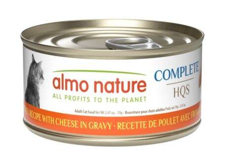 Almo Nature HQS Complete Cat Food - Chicken Recipe With Cheese In Gravy 70g
