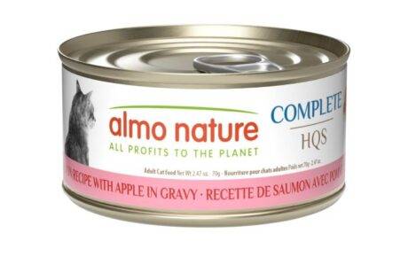 Almo Nature HQS Complete Cat Food - Salmon Recipe With Apple In Gravy 70g