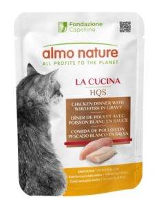 Almo Nature HQS La Cucina Cat Food Pouches - Chicken Dinner With Whitefish In Gravy 55g