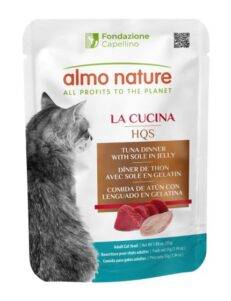 Almo Nature HQS La Cucina Cat Food Pouches - Tuna Dinner With Sole In Jelly 55g