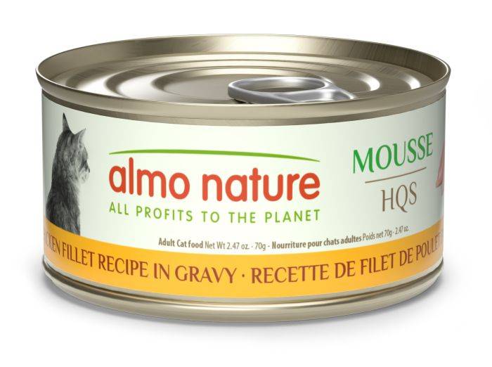 Almo Nature HQS Natural Mousse Cat Food - Chicken Fillet Recipe In Gravy 70g