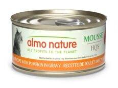 Almo Nature HQS Natural Mousse Cat Food - Chicken With Pumpkin In Gravy 70g
