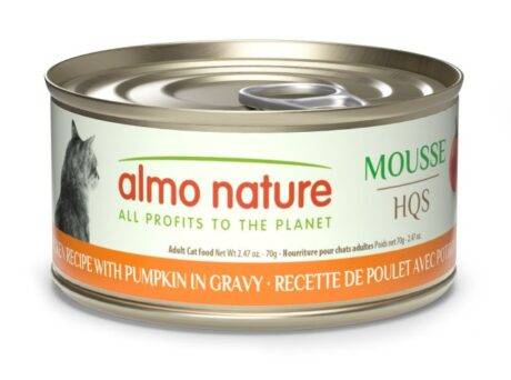 Almo Nature HQS Natural Mousse Cat Food - Chicken With Pumpkin In Gravy 70g