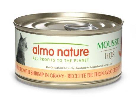 Almo Nature HQS Natural Mousse Cat Food - Tuna With Shrimp In Gravy 70g