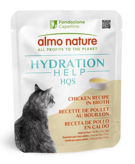 Almo Nature HQS Hydration Help - Chicken Recipe In Broth, Adult Cat Wet Food 50g