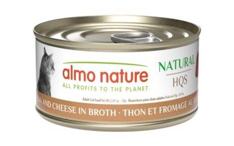 Almo Nature HQS Natural Cat Food - Tuna With Cheese In Broth 70g