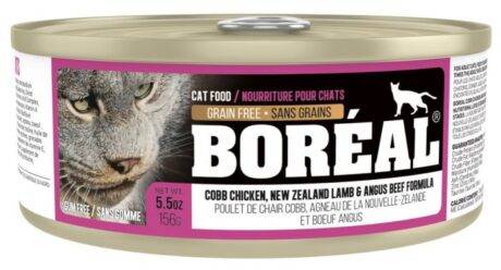 Boreal Canned Food Cobb Chicken New Zealand Lamb And Angus Beef Cat Wet Food 156g