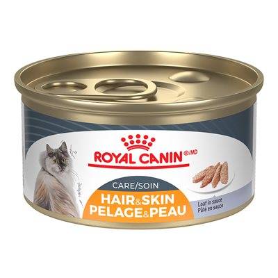 Royal Canin Feline Care Nutrition Hair & Skin Care Loaf in Sauce Cat Wet Food 3oz