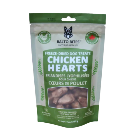 Balto Bites Freeze Dried Chicken Hearts 55g