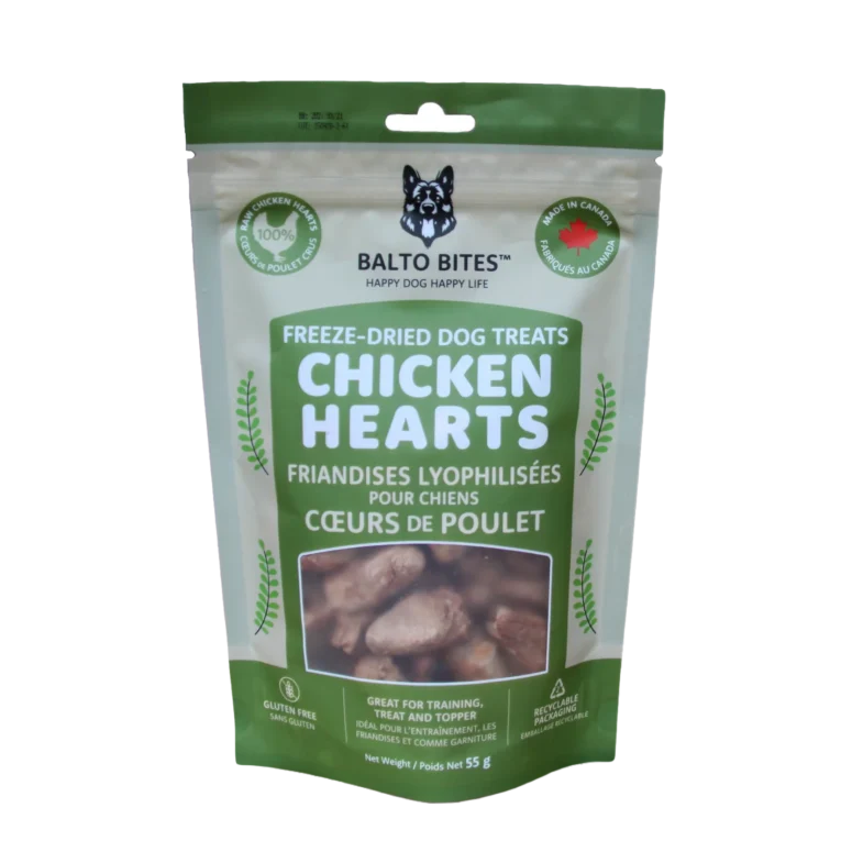 Balto Bites Freeze Dried Chicken Hearts 55g