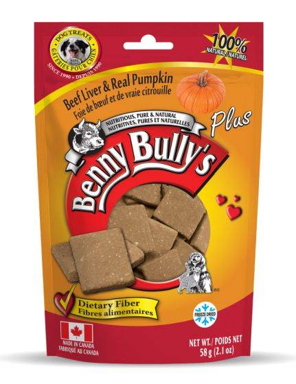 Benny Bully Liver Plus Pumpkin Dog Treats 58g
