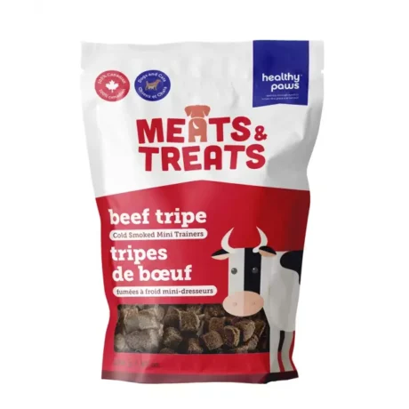 Healthy Paws Meats & Treats - Cold Smoked Tripe Mini Trainers Treats Beef 200g