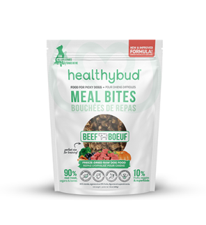 healthybud Beef Meal Bites with Superfoods Freeze-Dried Raw Dog Food 397gm