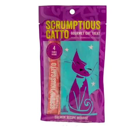 SCRUMPTIOUS CATTO Salmon Recipe Mousse Cat Treat 56g