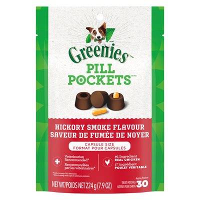 Greenies Pill Pockets Dog Hickory Smoke 7.9oz Capsule