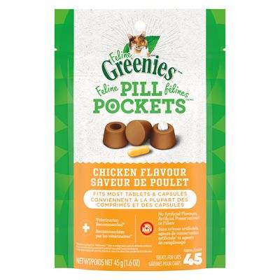 Greenies Pill Pockets for Cats Chicken Flavor 1.6oz